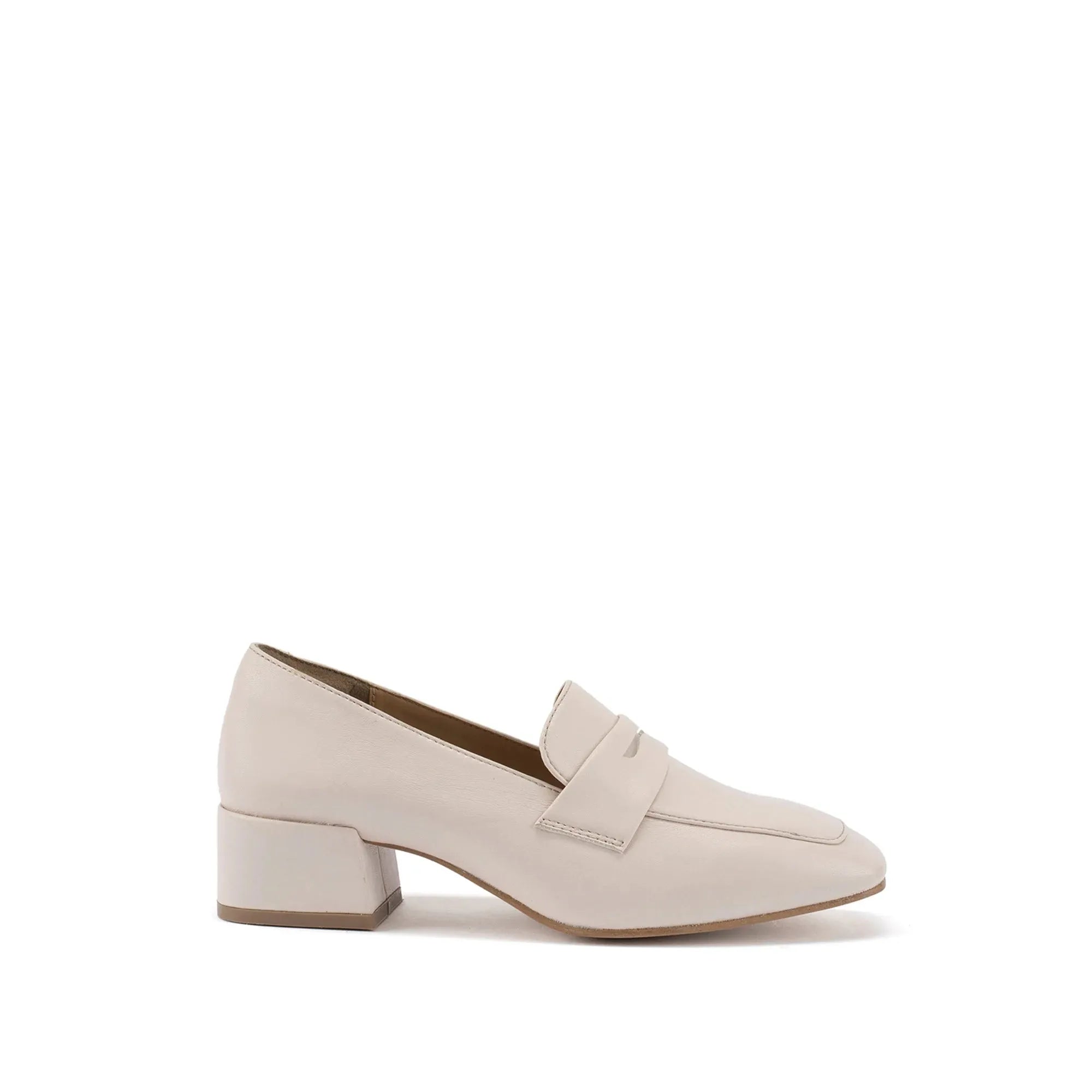 Ava Formal Penny Off White Loafers
