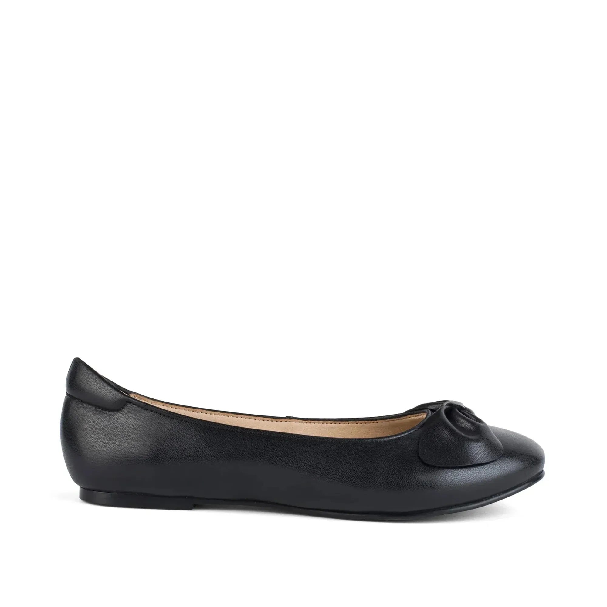 Hepburn Ballet Jet Black Flats - Main Image