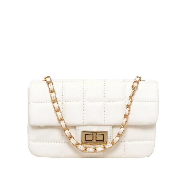 SCRE:EN ＜MINI SHOULDER BAG＞　white Marc Jacobs The J Marc Mini White Silver Leather Shoulder Bag