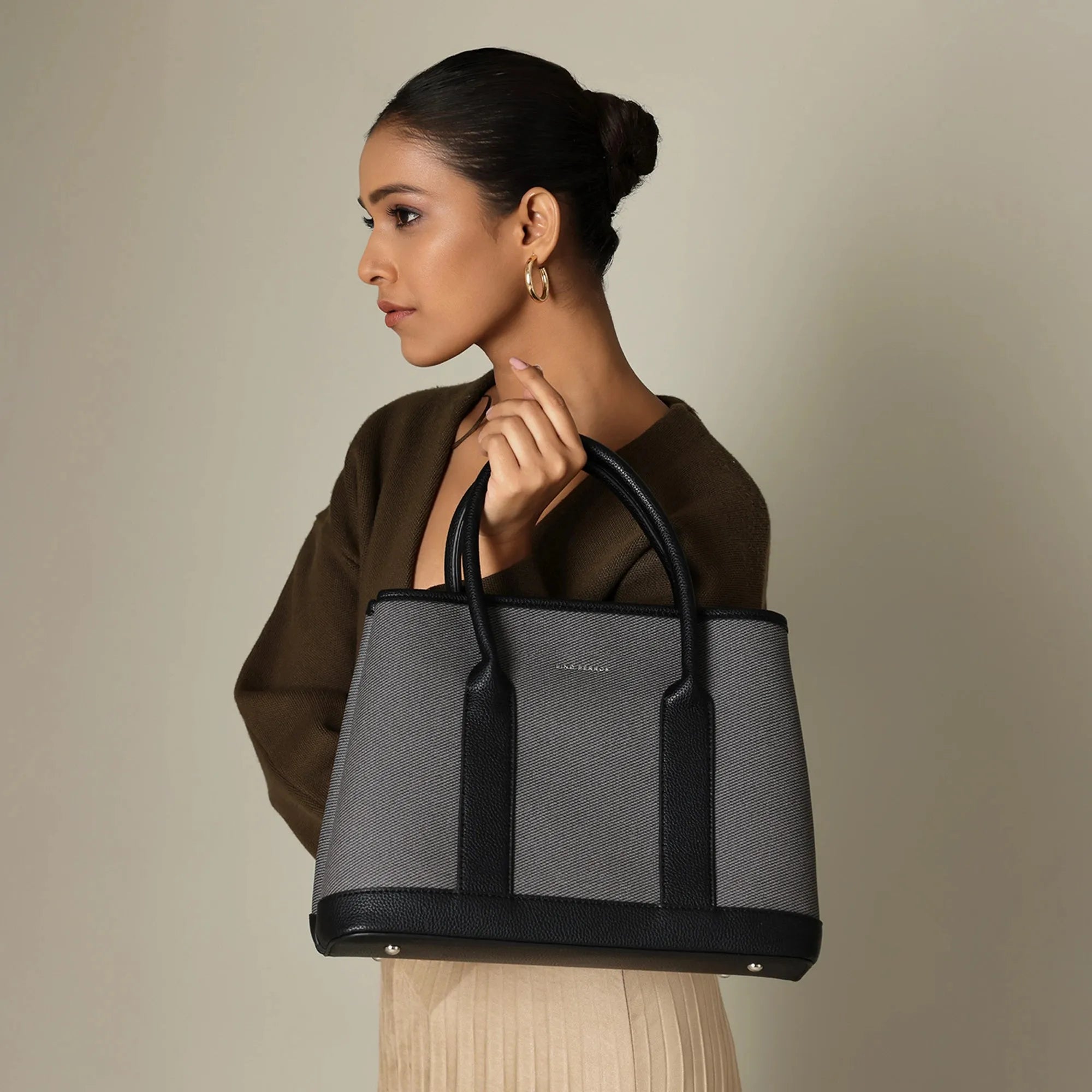 Monroe Bucket Grey Satchel