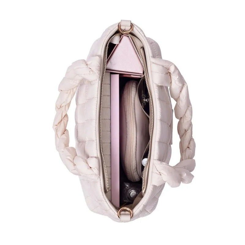 Maddie Playful White Shoulder Bag