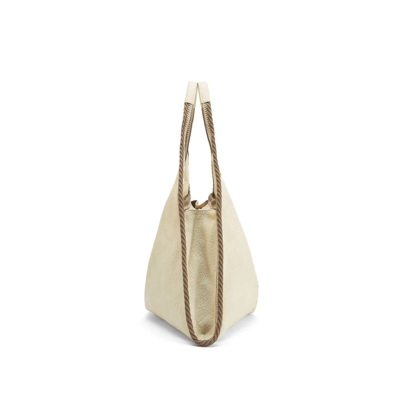 Avril Stylized Beige Hobo Tote