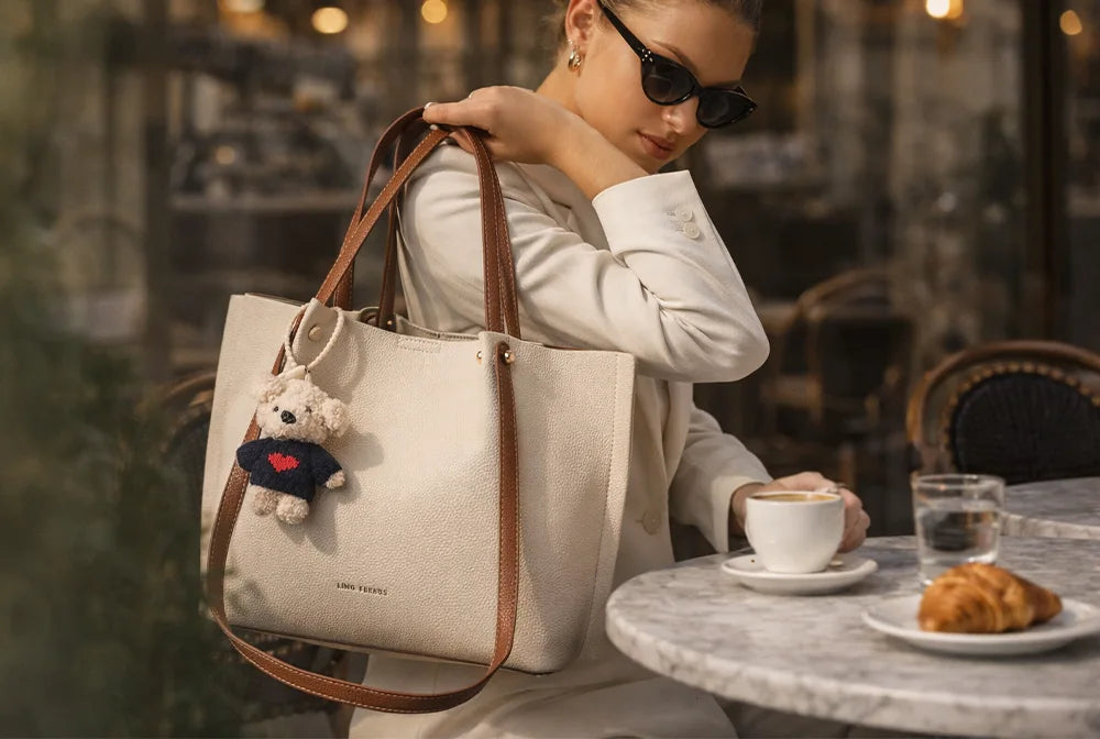 Buy Avril Halo Beige Tote Bag | Lino Perros Buy Avril Halo Beige Tote Bag | Lino Perros