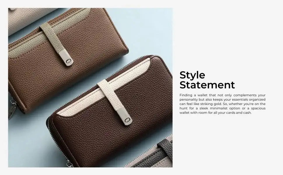 Avril Dual Tone Functional Brown Wallet