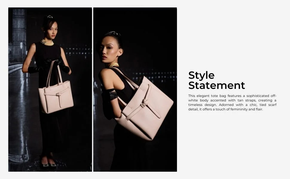 Avril Timeless Off White Tote Bag