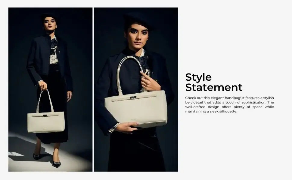 Monroe Tailored White Shoulder Bag