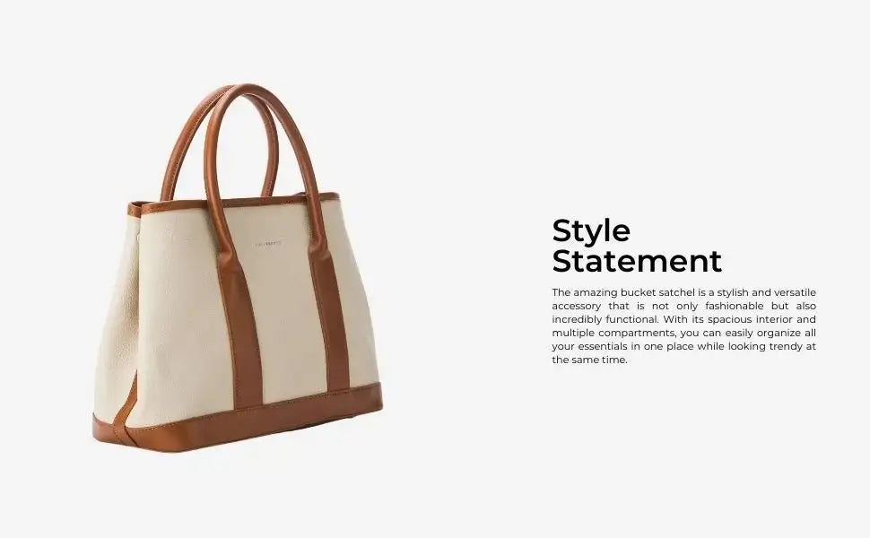 Monroe Bucket Beige Satchel