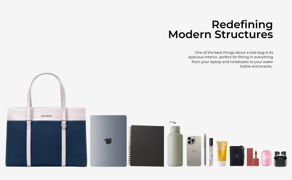 Monroe Accented Durable Off-White Tote Bag