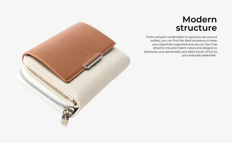 Avril Color-blocked Daily Grey Wallet