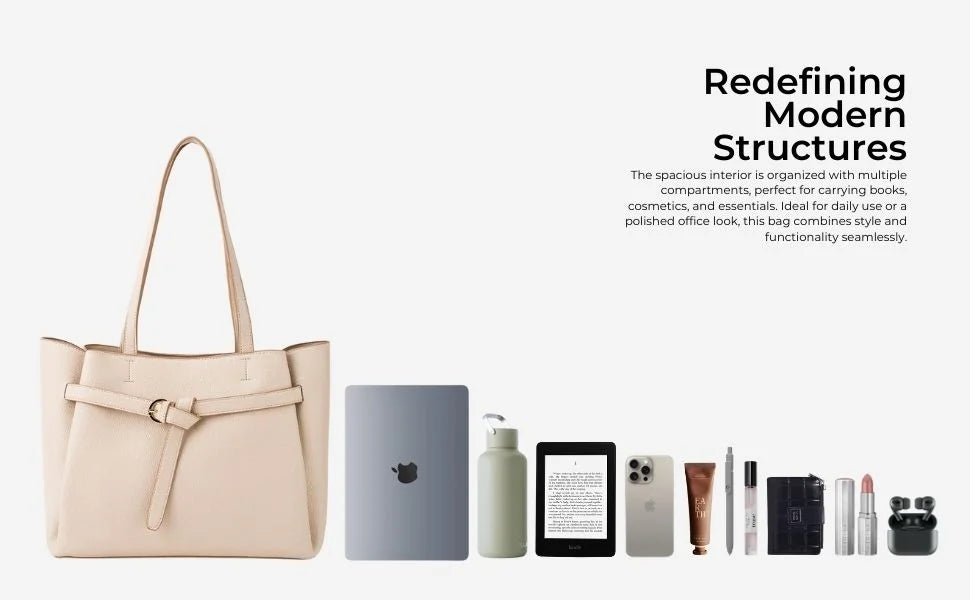 Avril Timeless Off White Tote Bag