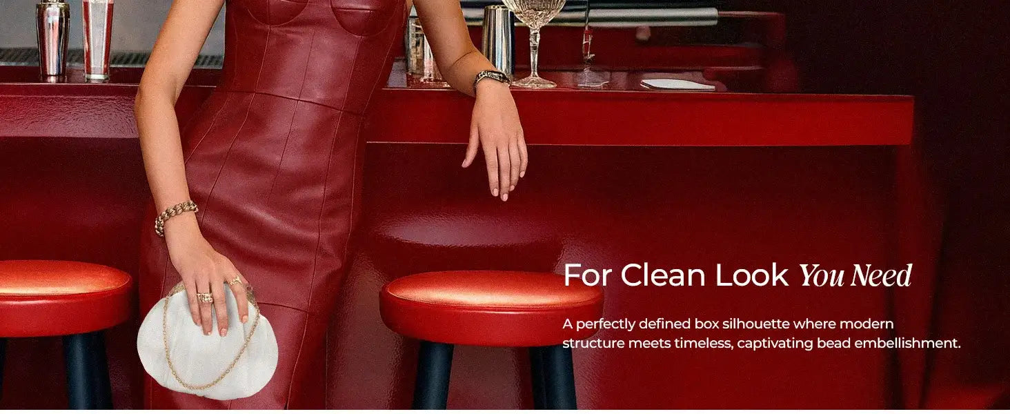 Texas Faye White Clutch