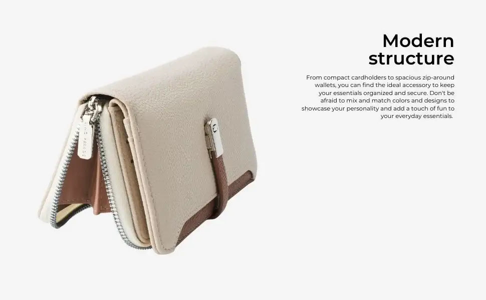 Avril Dual Tone Functional Brown Wallet