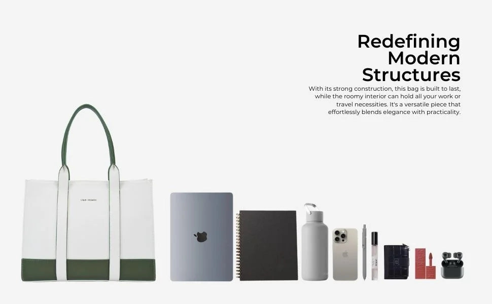 Voyage Color-blocked Commuter Olive Tote bag