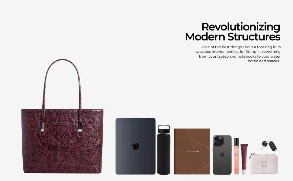 Avril Minimalist Red Tote Bag