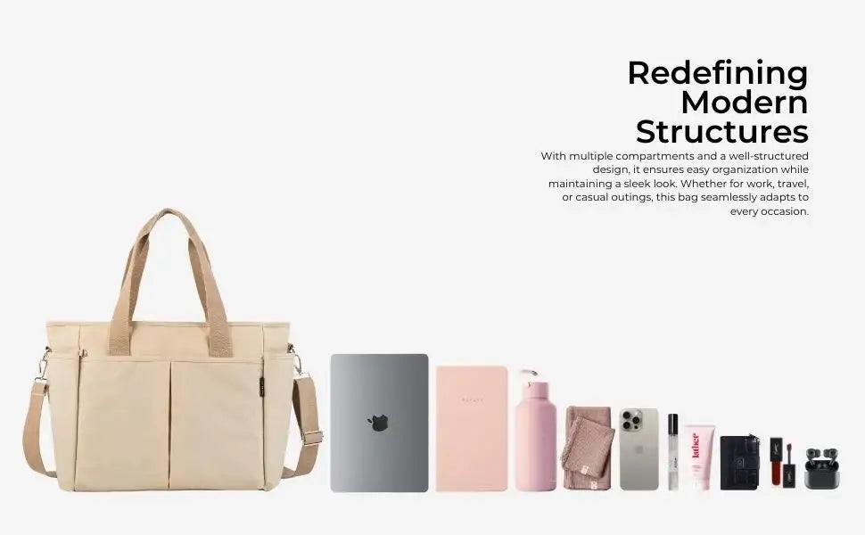 Harper Edgy Beige Tote Bag