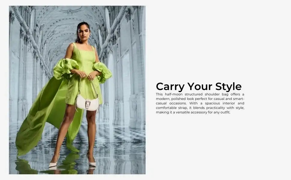 Monroe Chic White Shoulder Bag