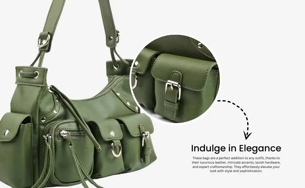 Harper Utility Olive Shoulder Bag