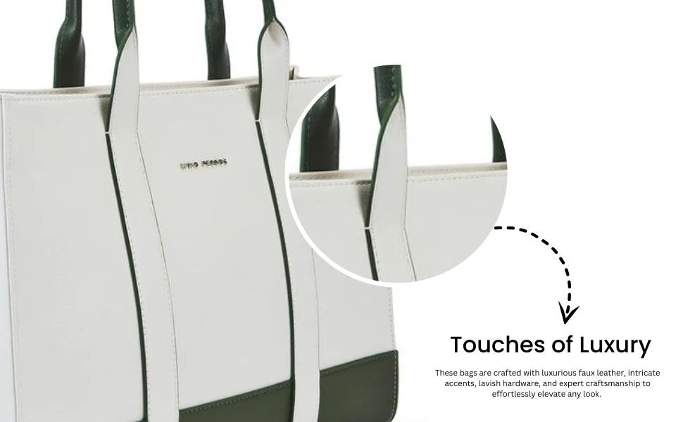 Voyage Color-blocked Commuter Olive Tote bag