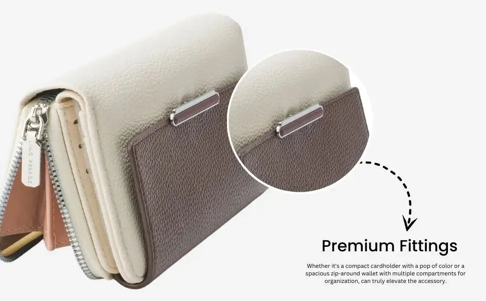 Avril Color-blocked Daily Grey Wallet