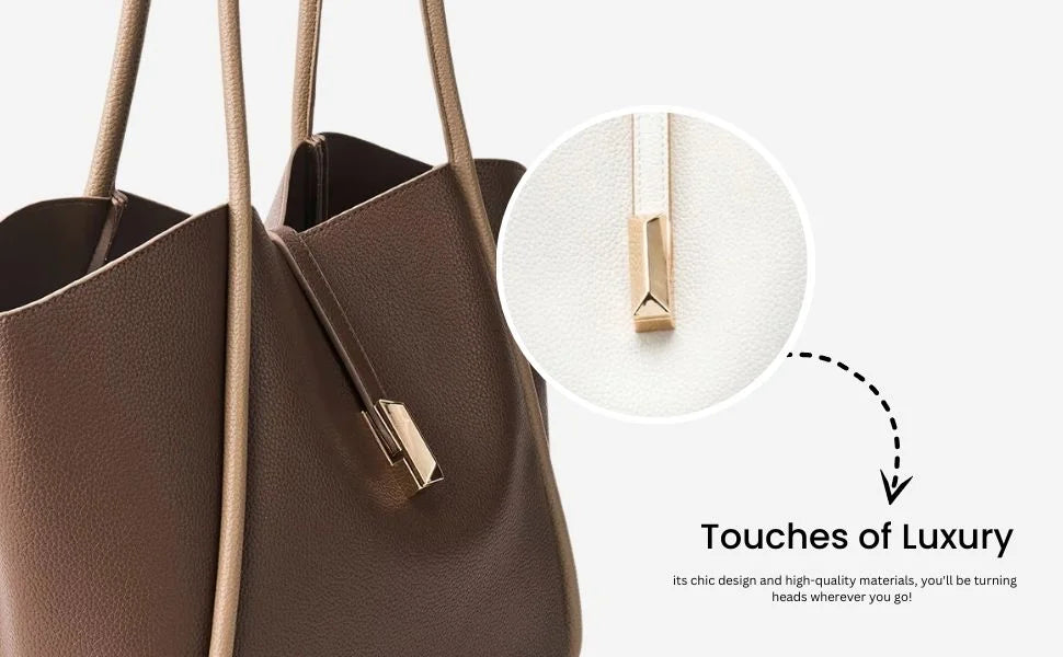 Avril Elegant Everyday Brown Tote bag