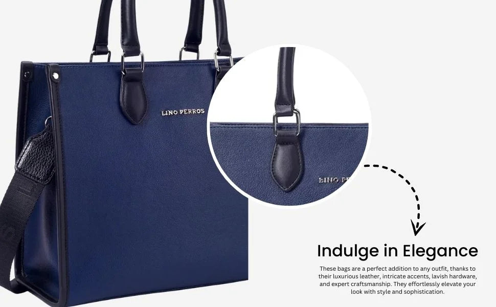 Monroe Versatile Solid Navy Tote Bag