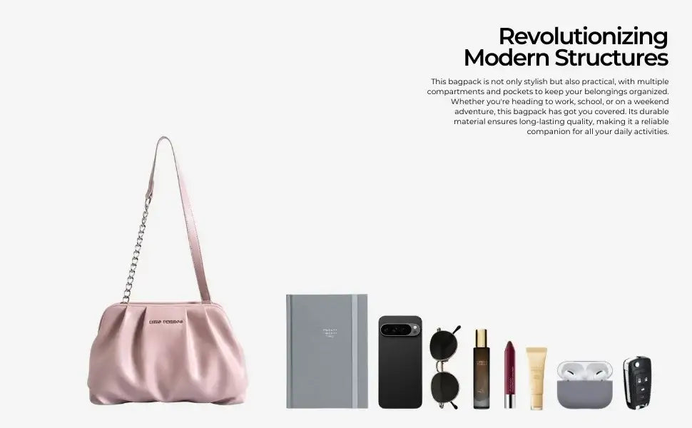 Maddie Graceful Peach Shoulder Bag