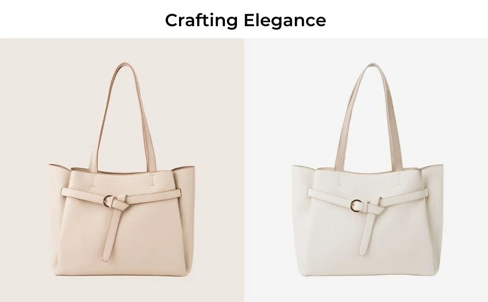 Avril Timeless Off White Tote Bag