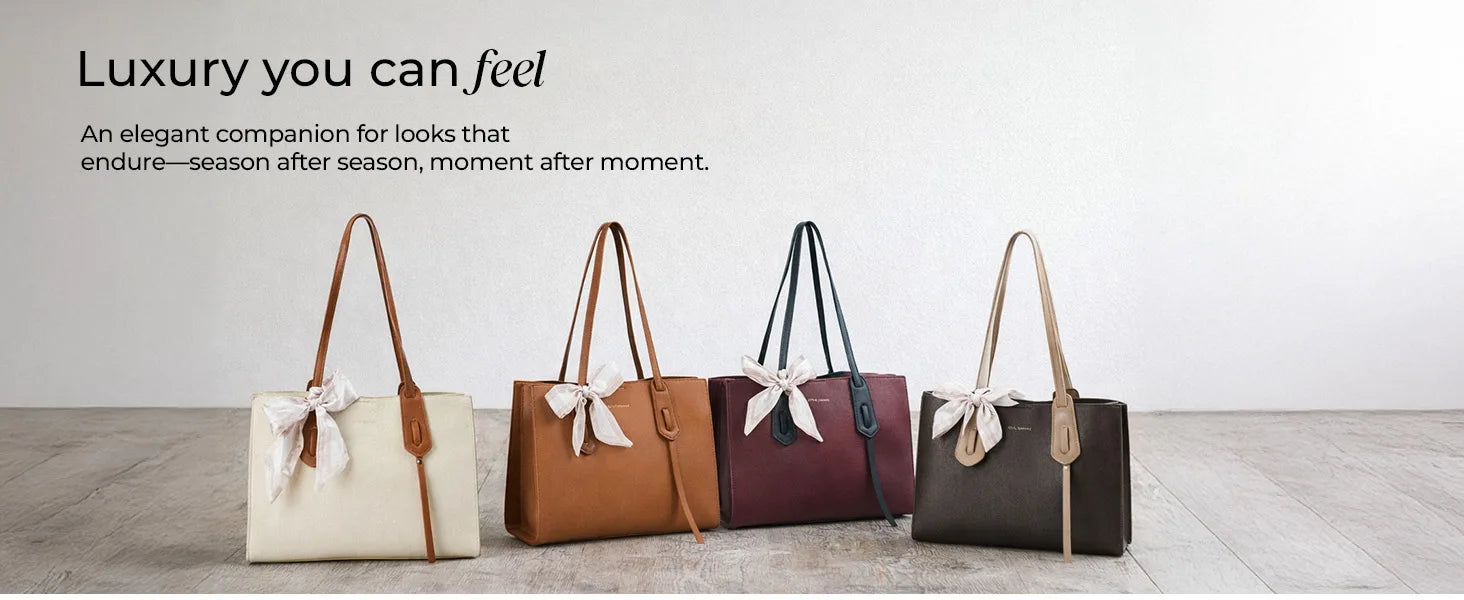 Avril Classic Brown Tote Bag