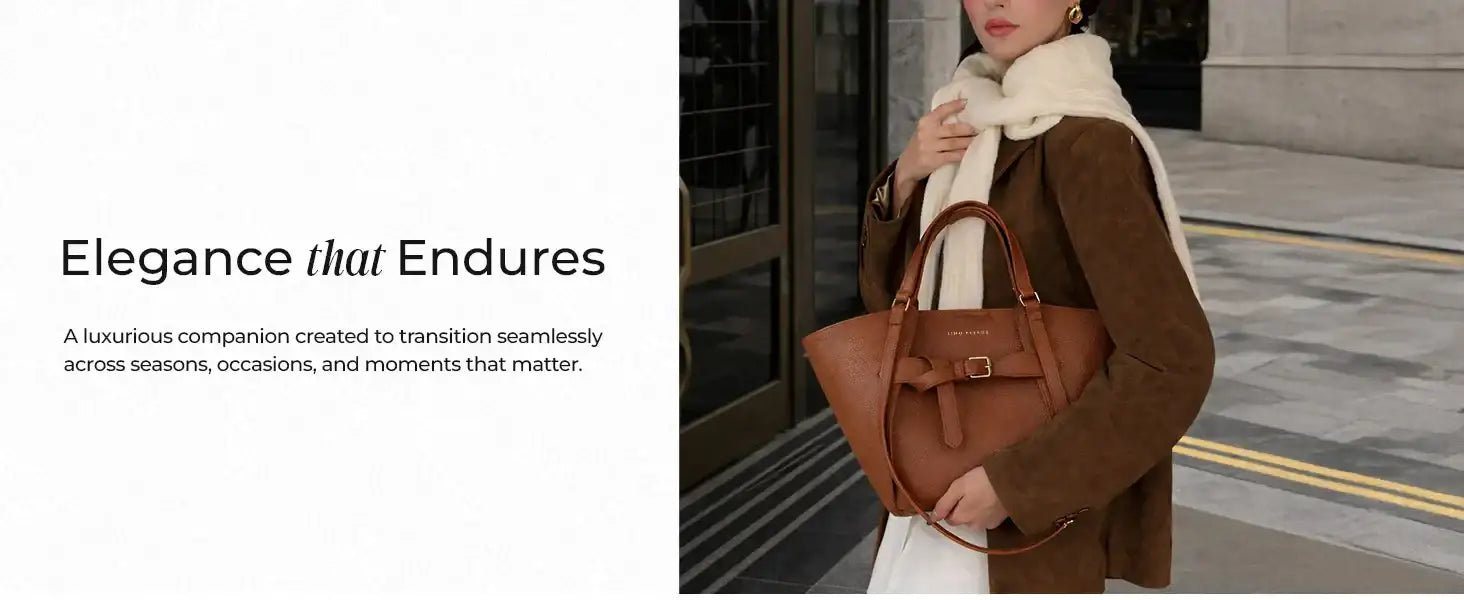 Ella Poise Brown Tote Bag