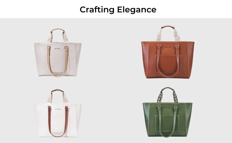 Monroe Color-Blocked Commuter Beige Tote Bag