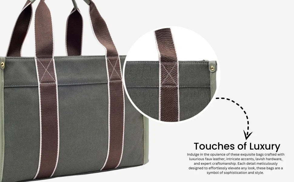 Harper City Green Tote Bag