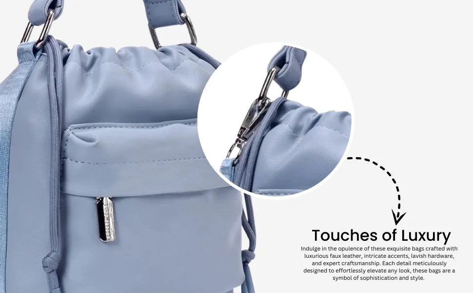 Voyage Edgy Cute Small Black Bucket Bag