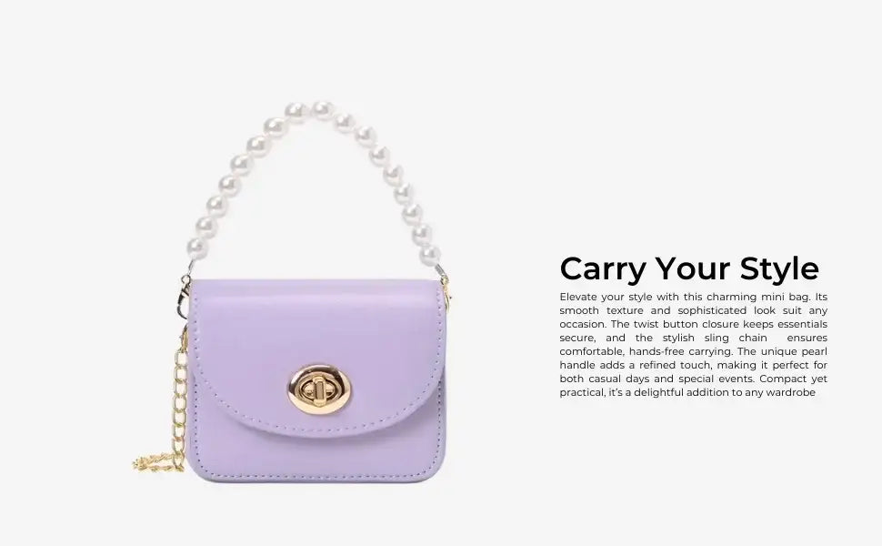 Monroe Mini Pearl Black Sling Bag