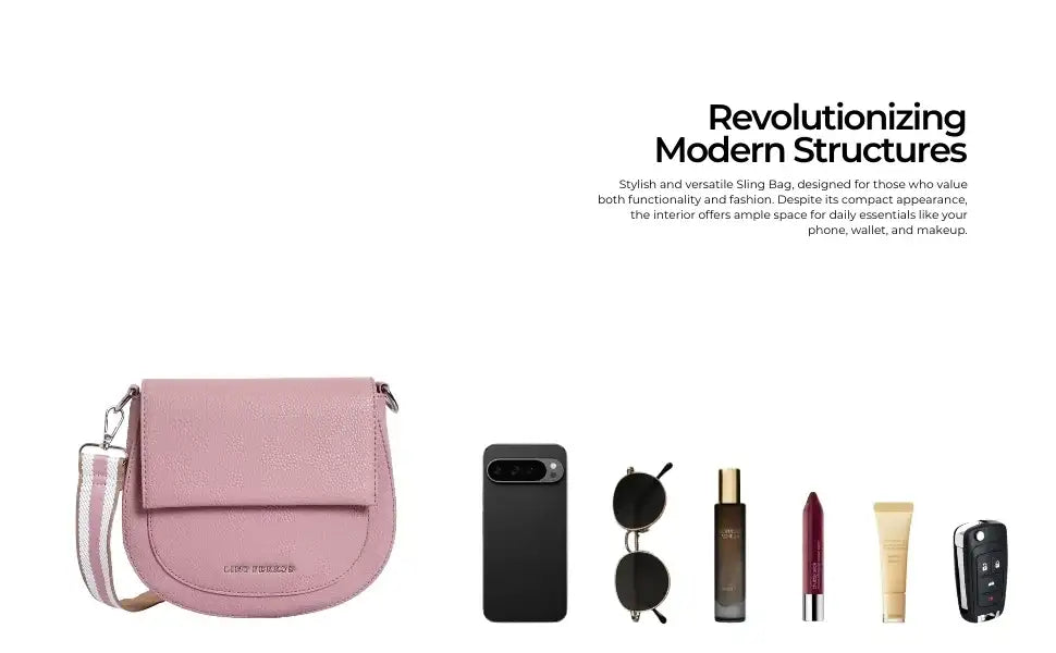 Avril Saddle Black Sling Bag