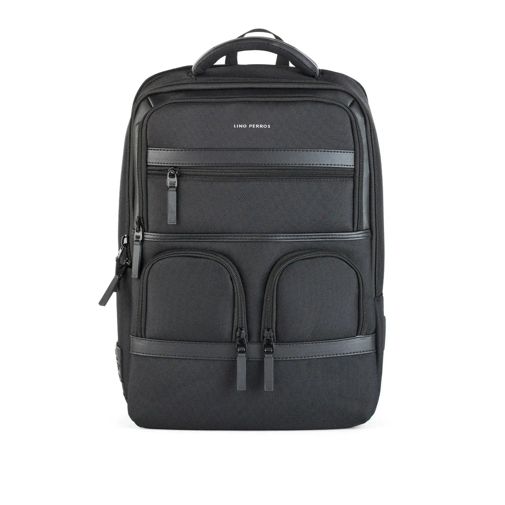 Harvard Structured Formal Black Backpack - Lino Perros