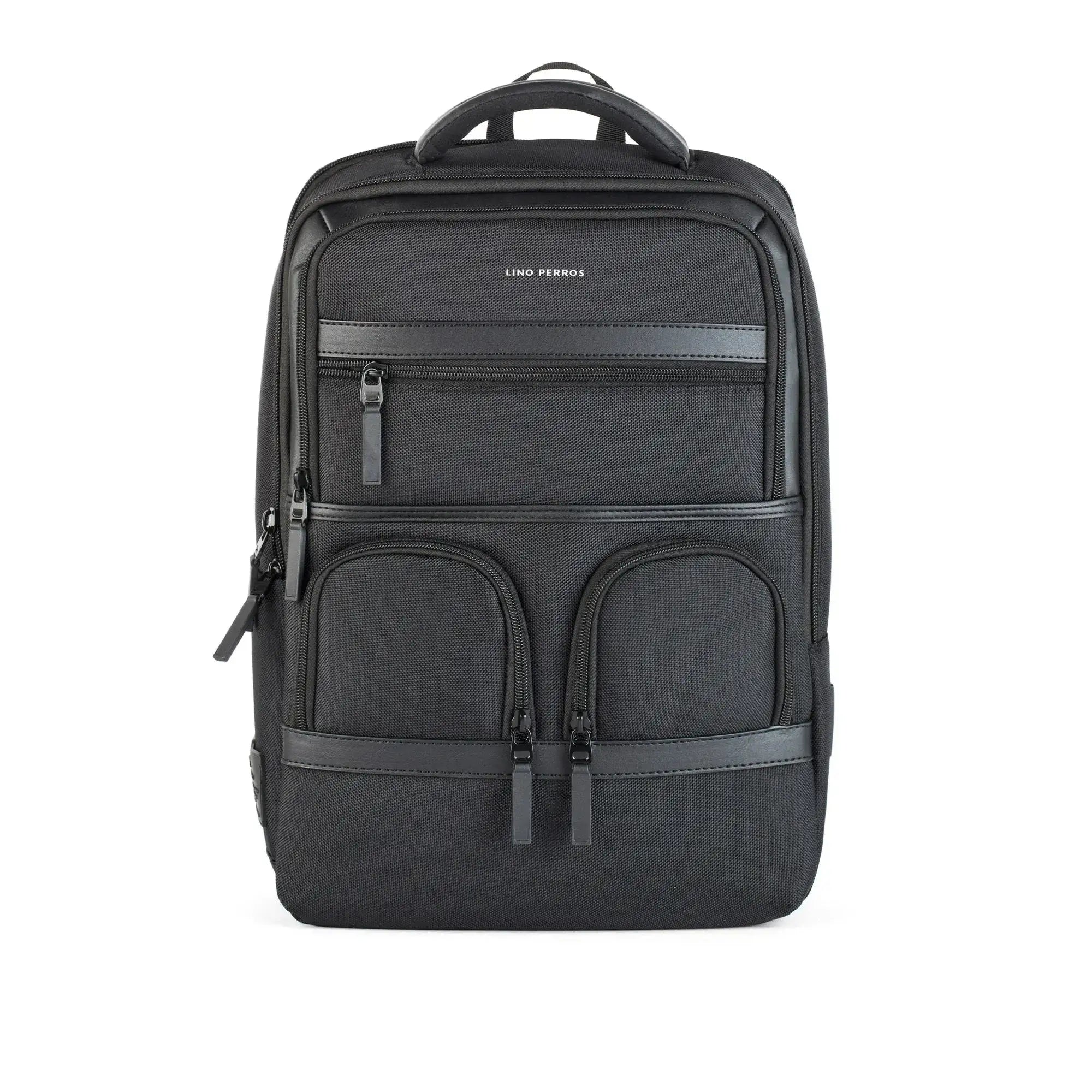 Harvard Structured Formal Black Backpack - Lino Perros