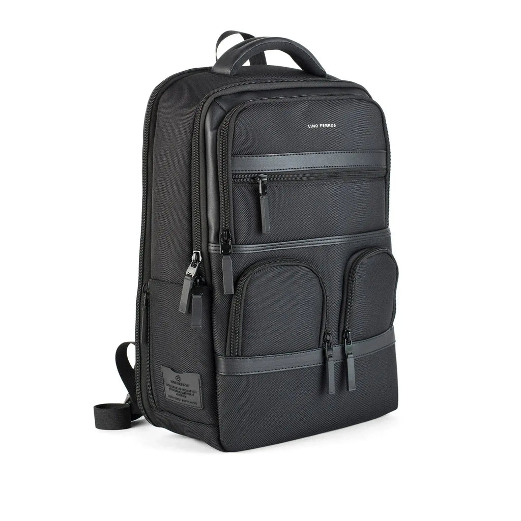 Harvard Structured Formal Black Backpack - Lino Perros