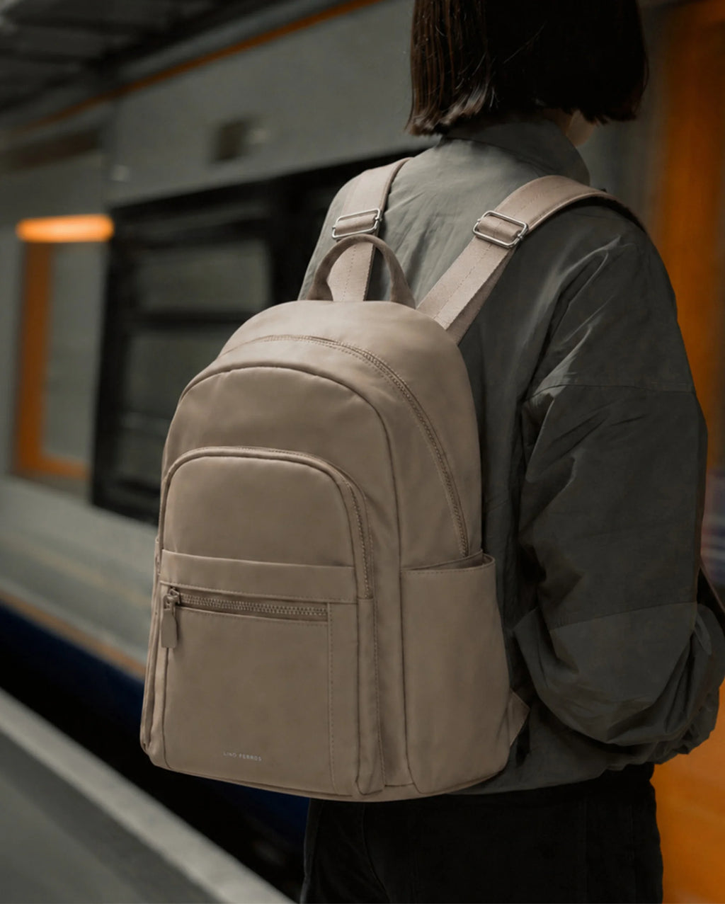 Harvard Utility Beige Backpack | Lino Perros