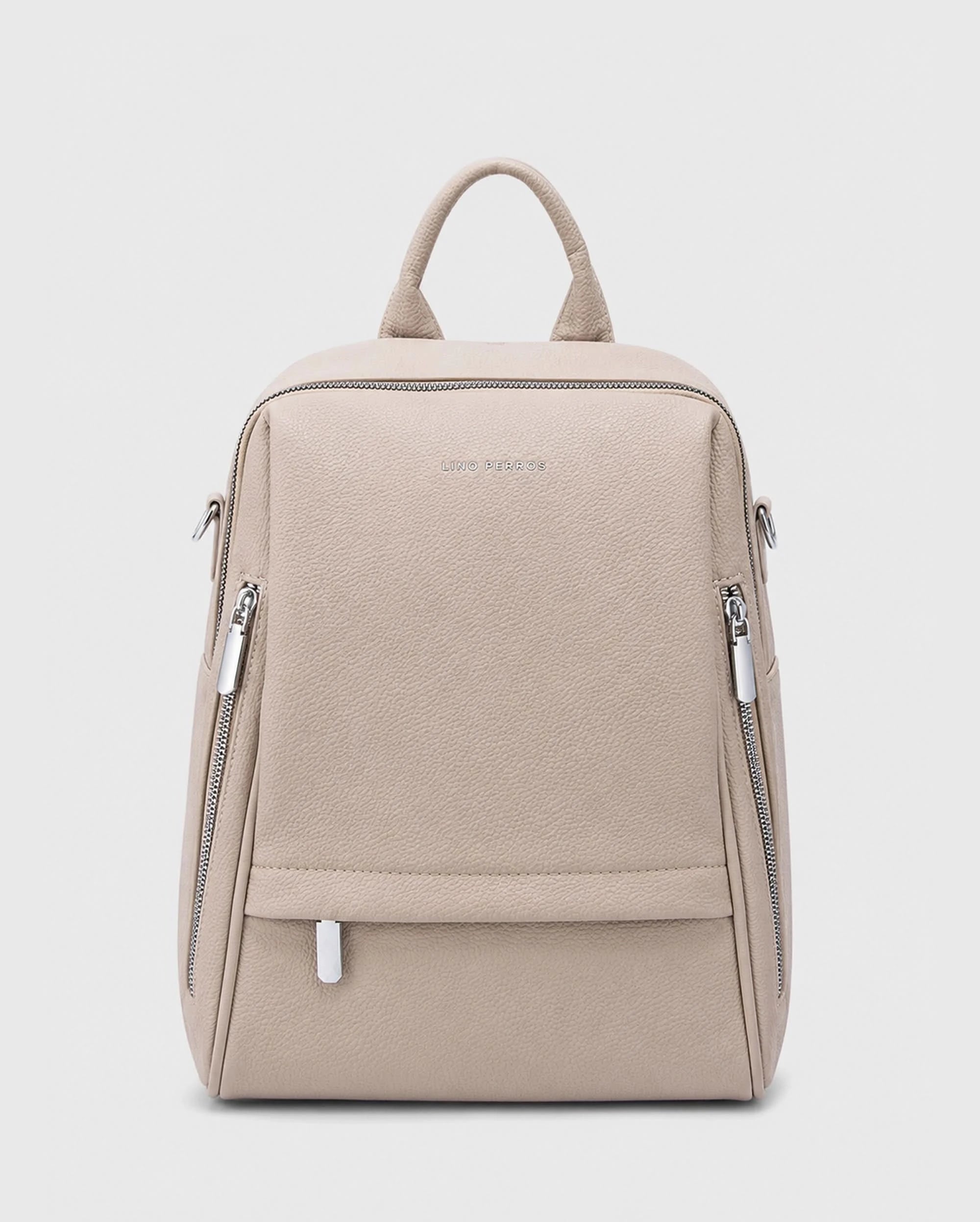 Harvard Luxe Beige Backpack