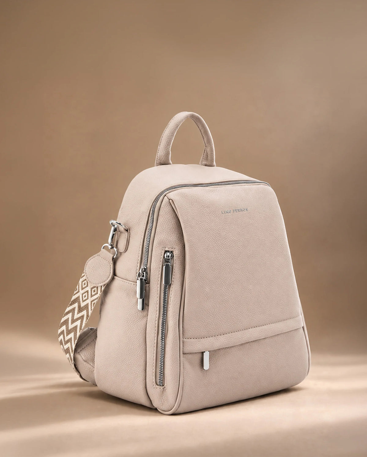 Harvard Luxe Beige Backpack