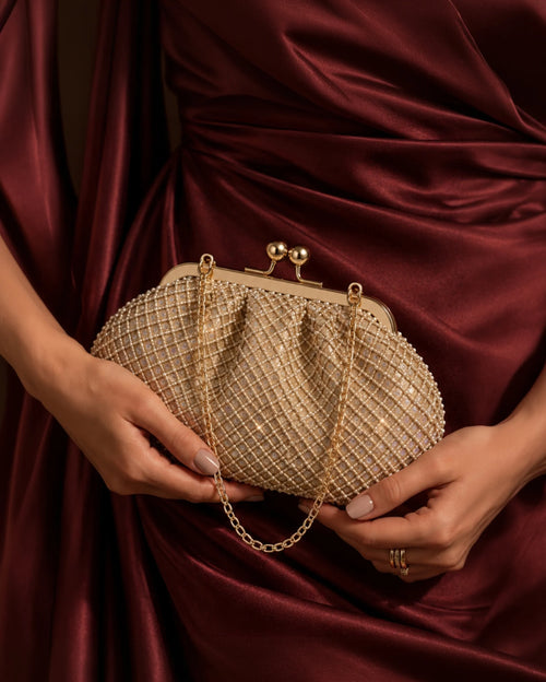 Texas Nora Gold Clutch - Lino Perros