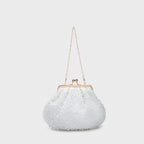 Texas Nora Pearl White Clutch - Lino Perros
