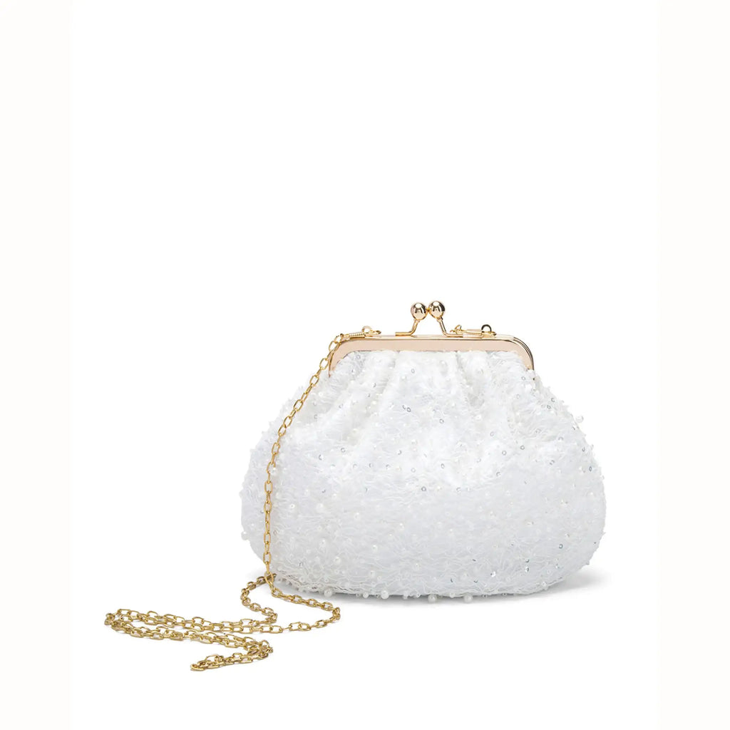 Texas Nora Pearl White Clutch - Lino Perros