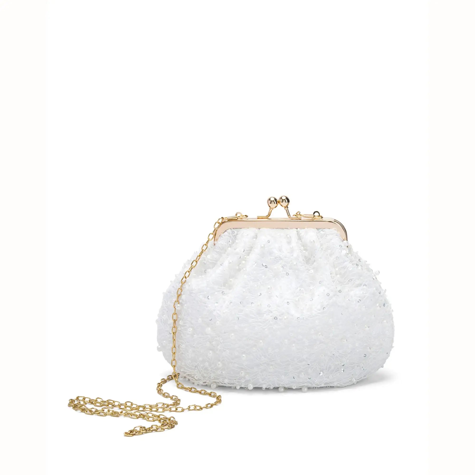Texas Nora Pearl White Clutch - Lino Perros