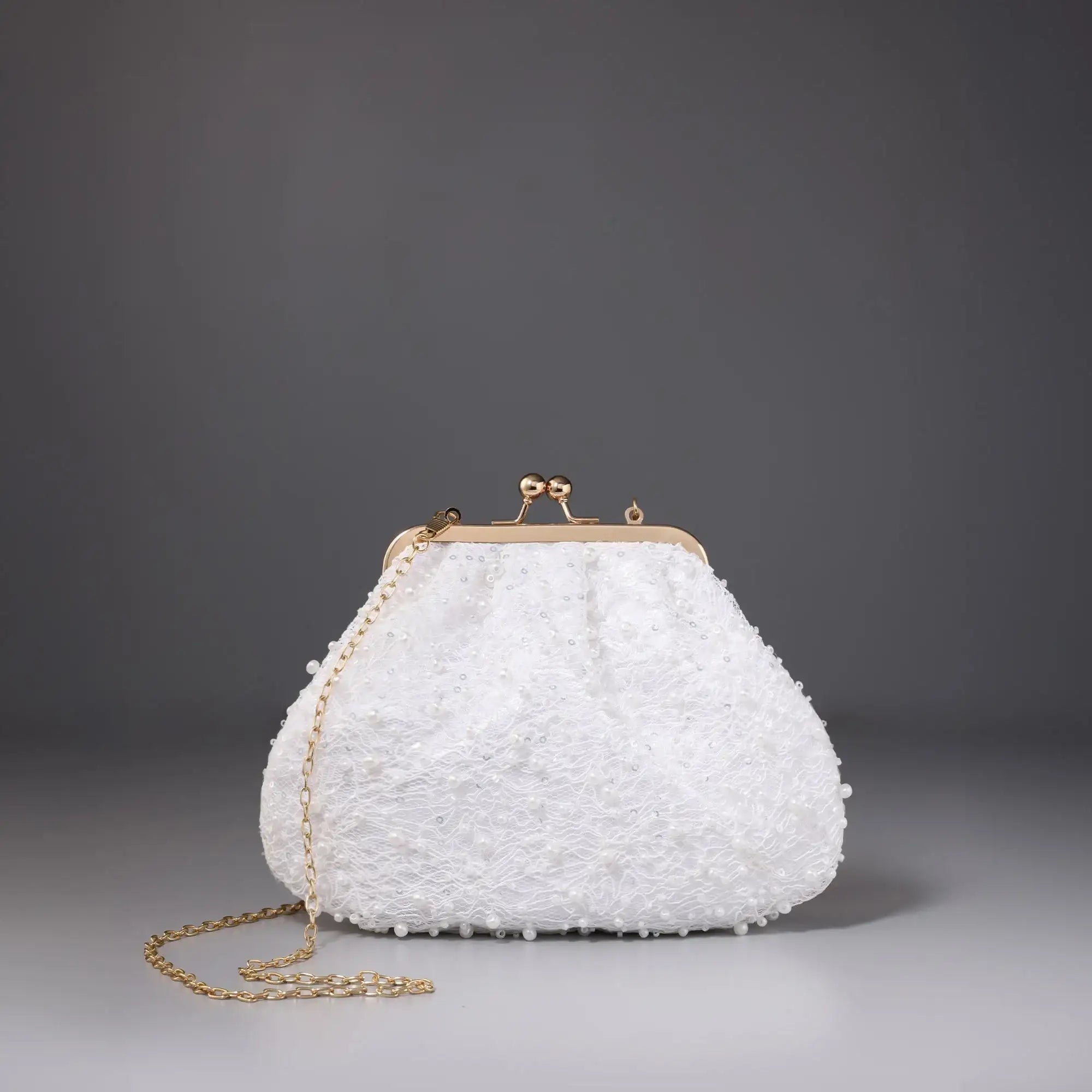 Texas Nora Pearl White Clutch - Lino Perros