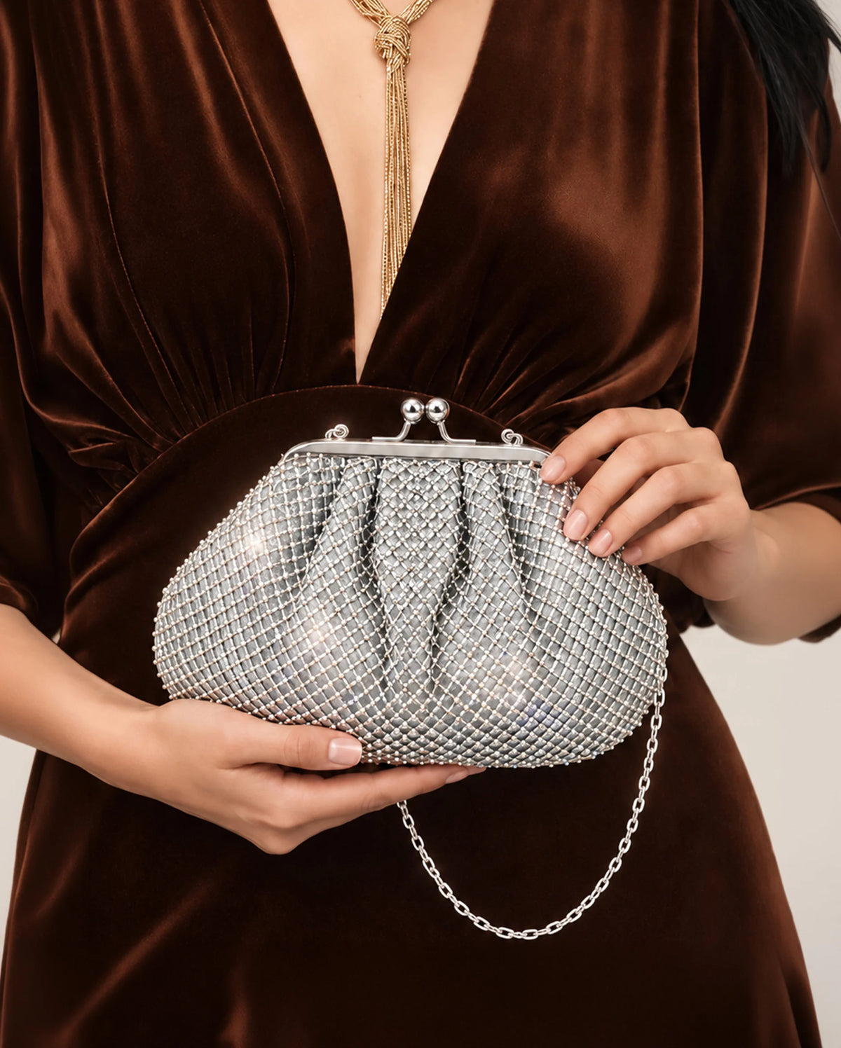 Texas Nora Silver Clutch - Lino Perros