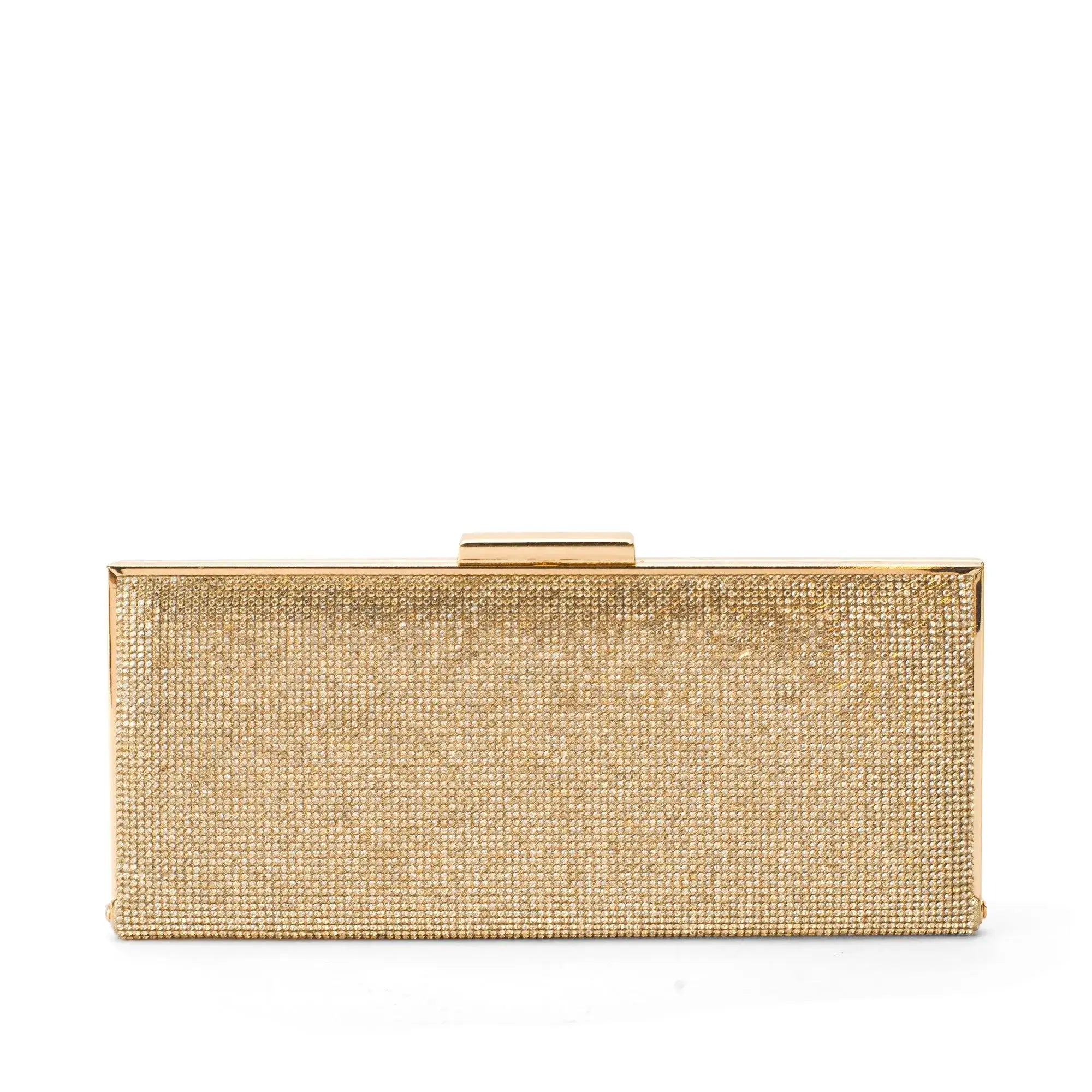 Texas Light Gold Glam Clutch - Lino Perros