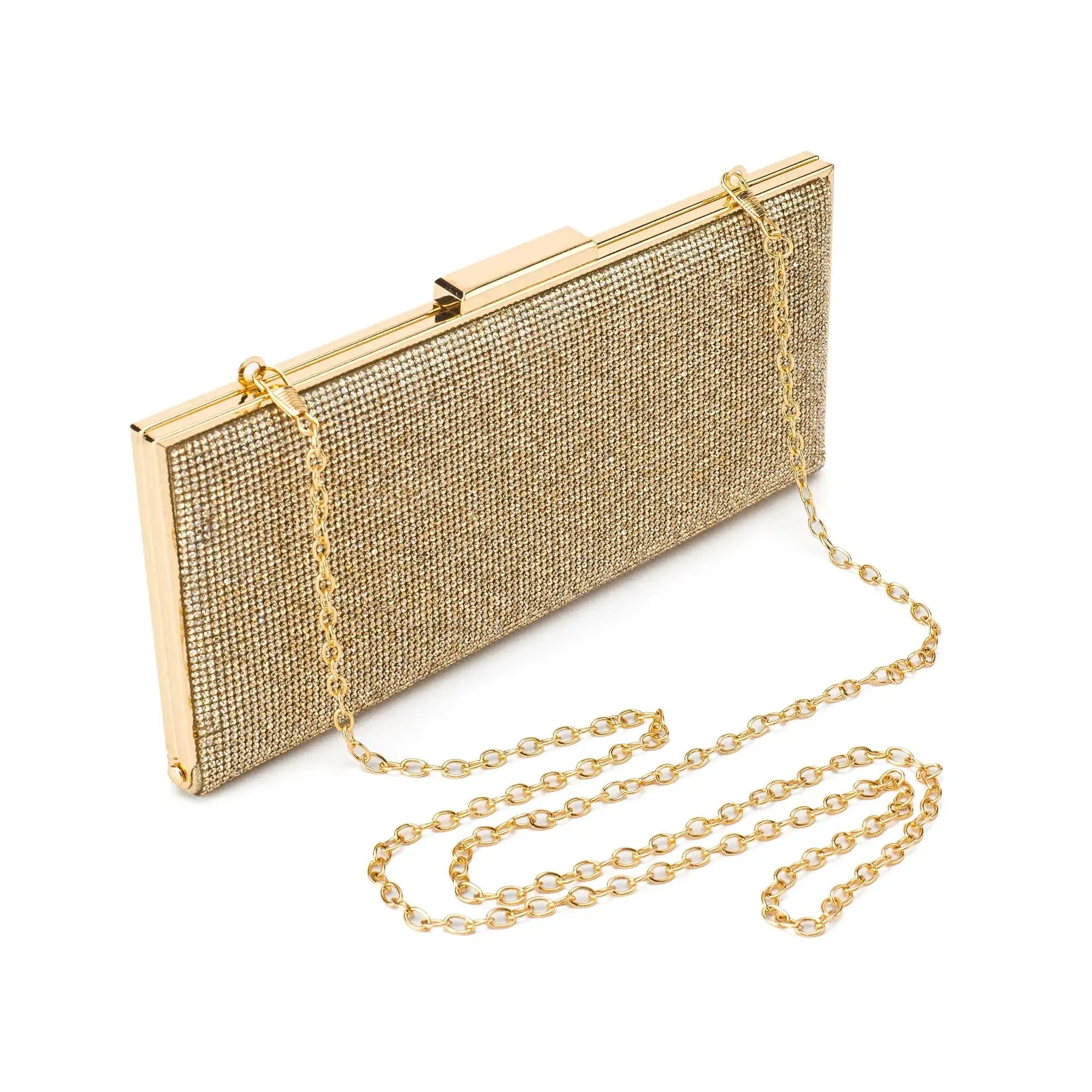 Texas Light Gold Glam Clutch - Lino Perros