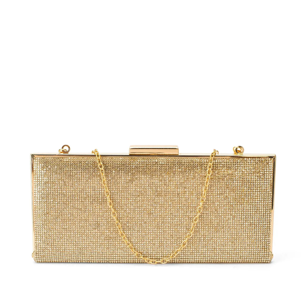 Texas Light Gold Glam Clutch - Lino Perros