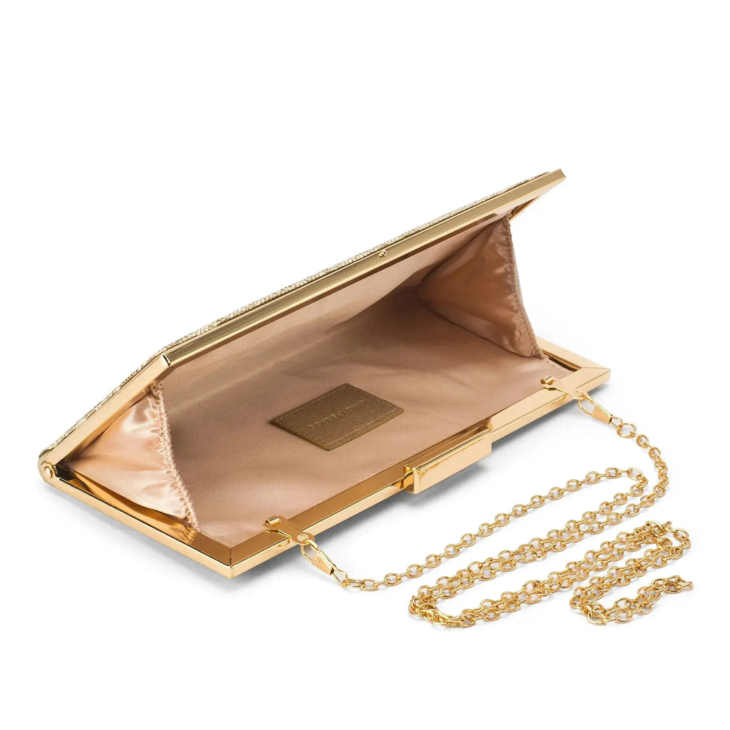 Texas Light Gold Glam Clutch - Lino Perros